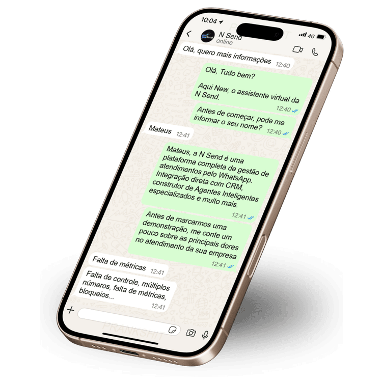 WhatsApp com assistente virtual N Send